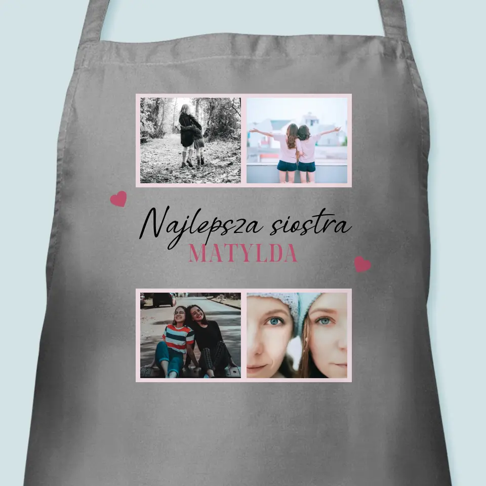 Fotokolaż: Najlepsza Siostra - Fartuch z Nadrukiem - Image 3