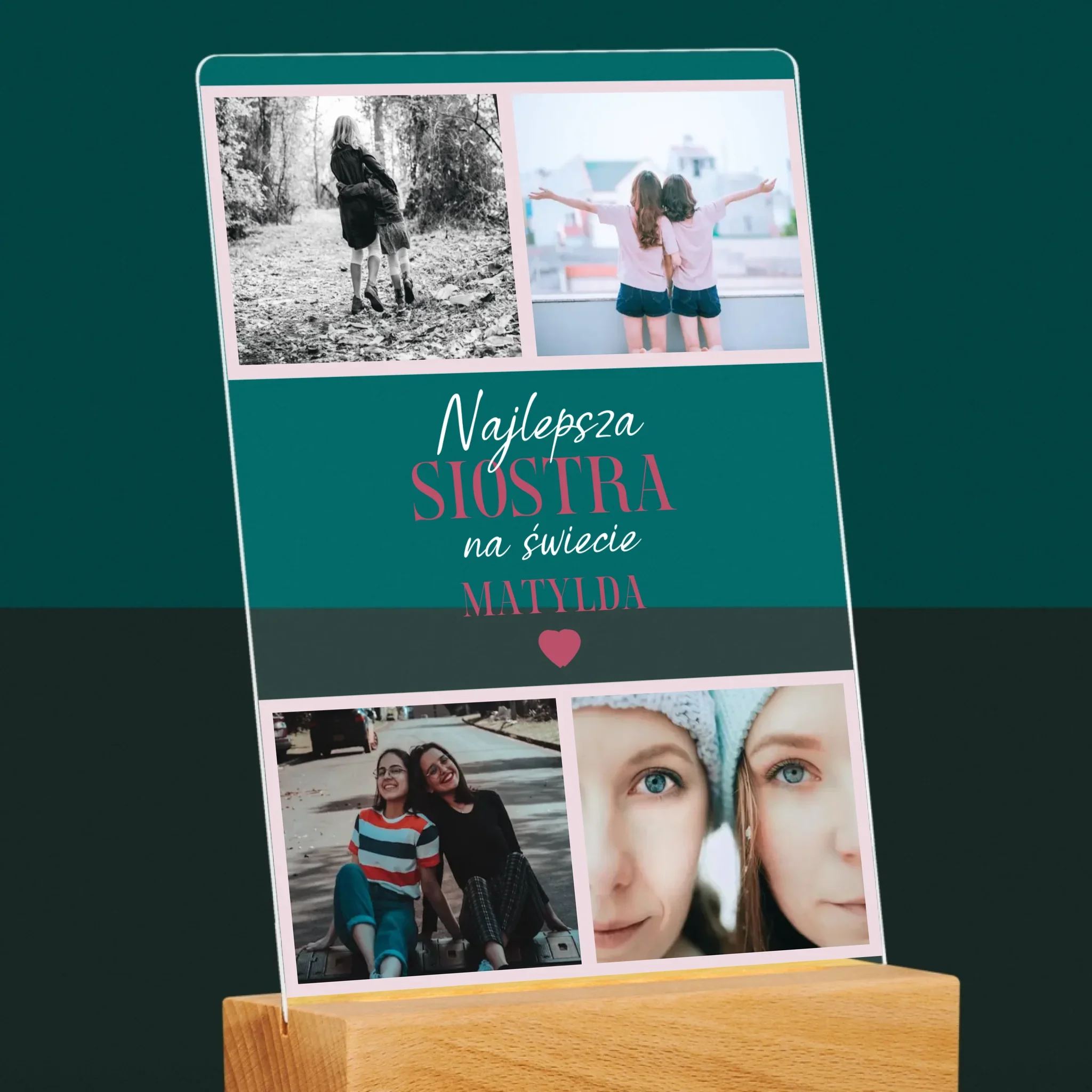Fotokolaż: Najlepsza Siostra - Wydruk Na Szkle Akrylowym - Image 6