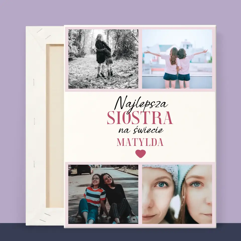 Fotokolaż: Najlepsza Siostra - Wydruk Obramowany - Image 11