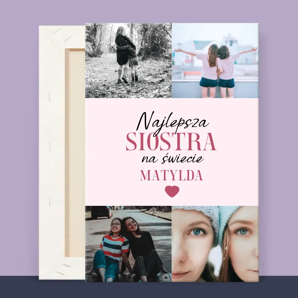 Fotokolaż: Najlepsza Siostra - Wydruk Obramowany - Image 12