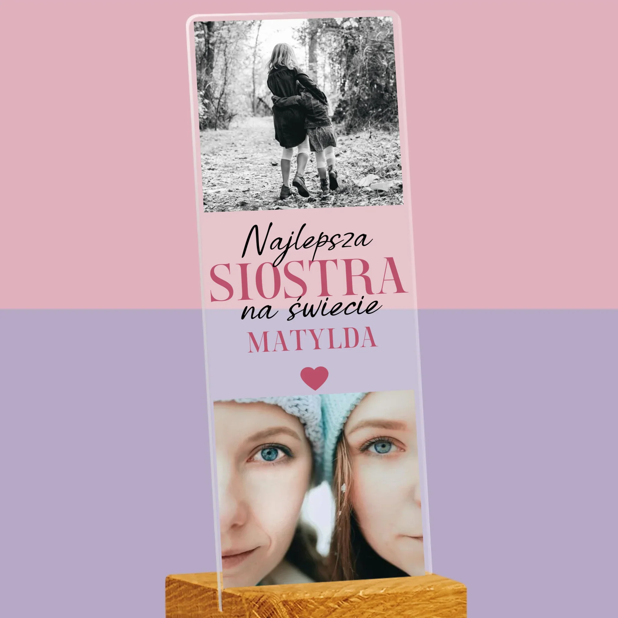 Fotokolaż: Najlepsza Siostra - Zdjęcie Na Szkle Akrylowym Fotobudka - Image 2