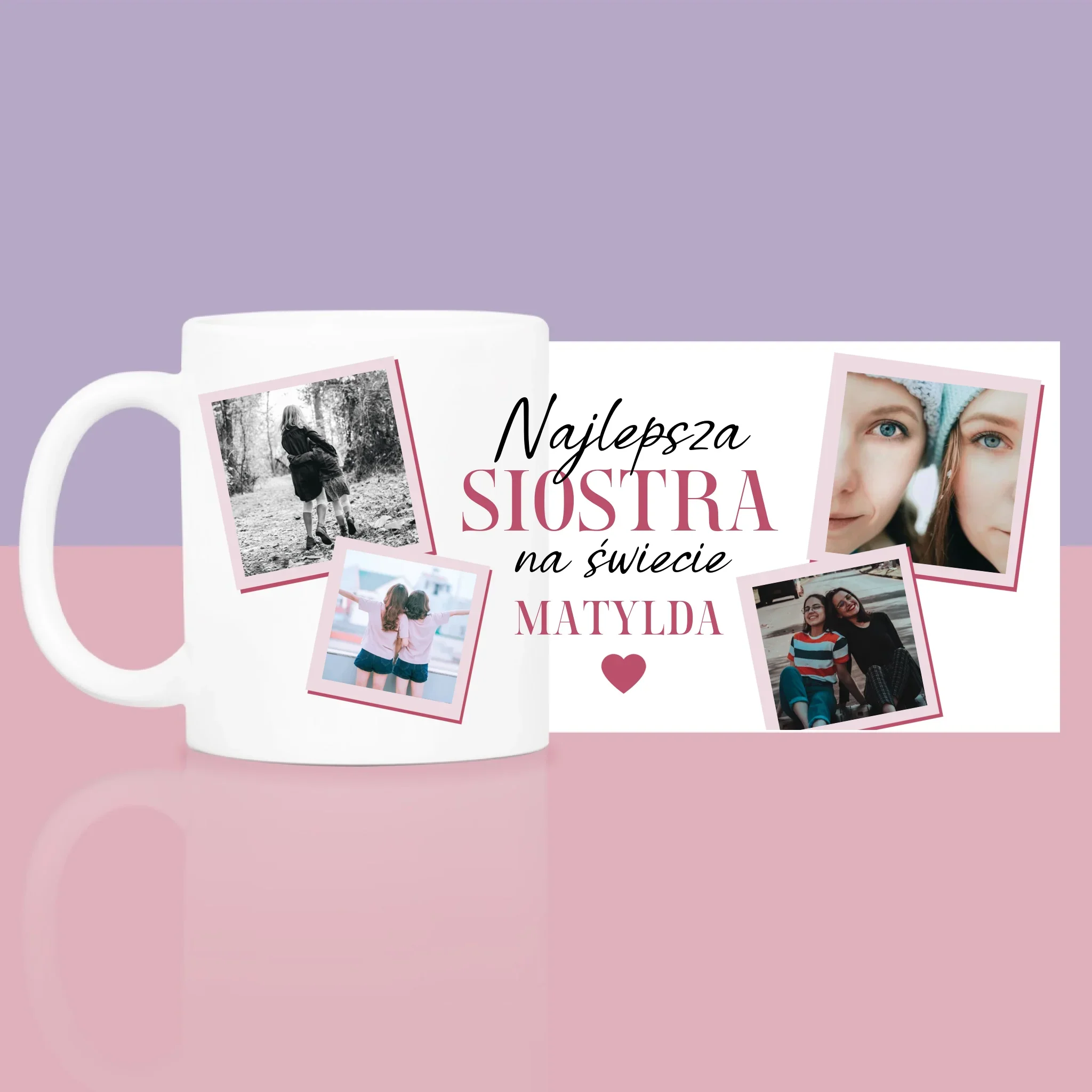 Fotokolaż: Najlepsza Siostra - Zestaw prezentowy z kubkiem i różanym spa - Image 5