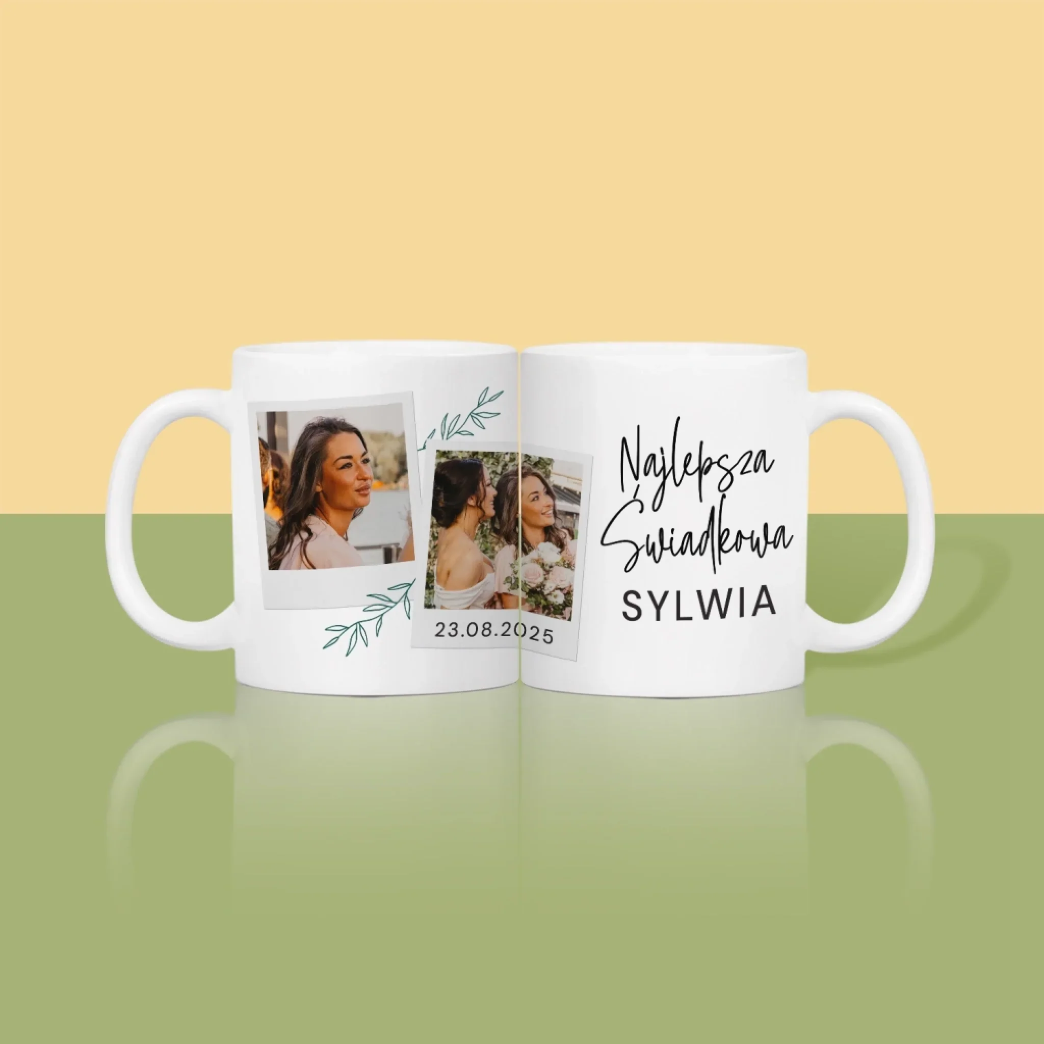 Fotokolaż: Najlepsza Świadkowa Polaroidy - Kubek z Nadrukiem