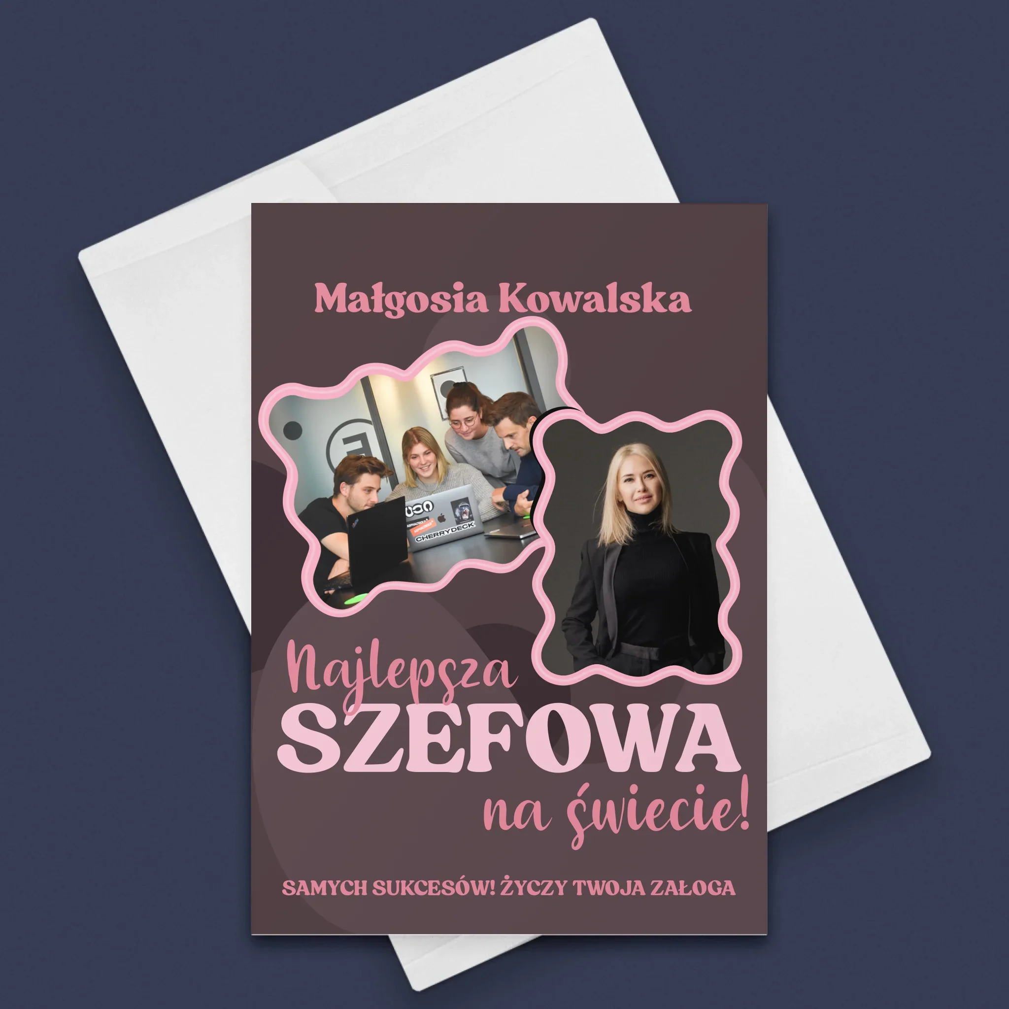 Fotokolaż: Najlepsza Szefowa - Kartka z Życzeniami - Image 3