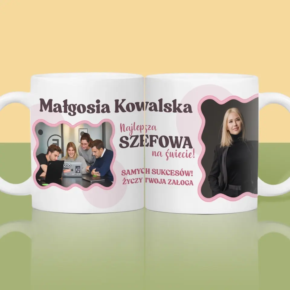 Fotokolaż: Najlepsza Szefowa - Kubek z Nadrukiem - Image 2