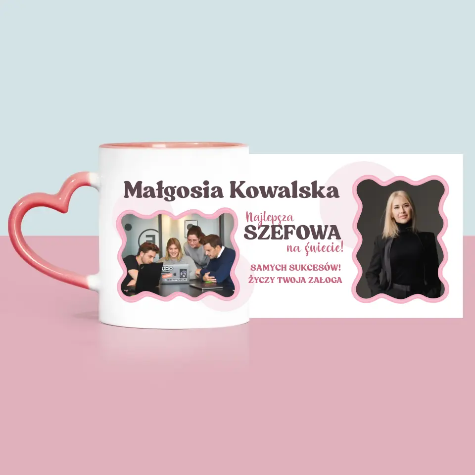 Fotokolaż: Najlepsza Szefowa - Kubek z Nadrukiem - Image 5