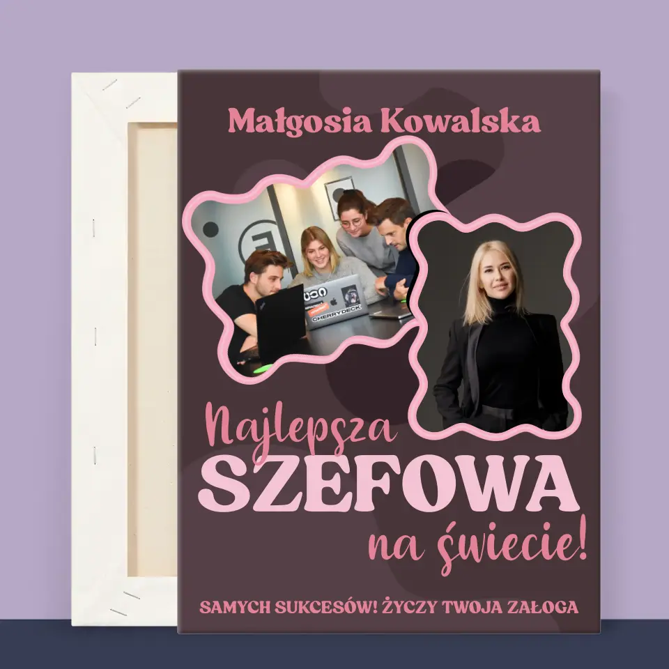 Fotokolaż: Najlepsza Szefowa - Wydruk Obramowany - Image 11