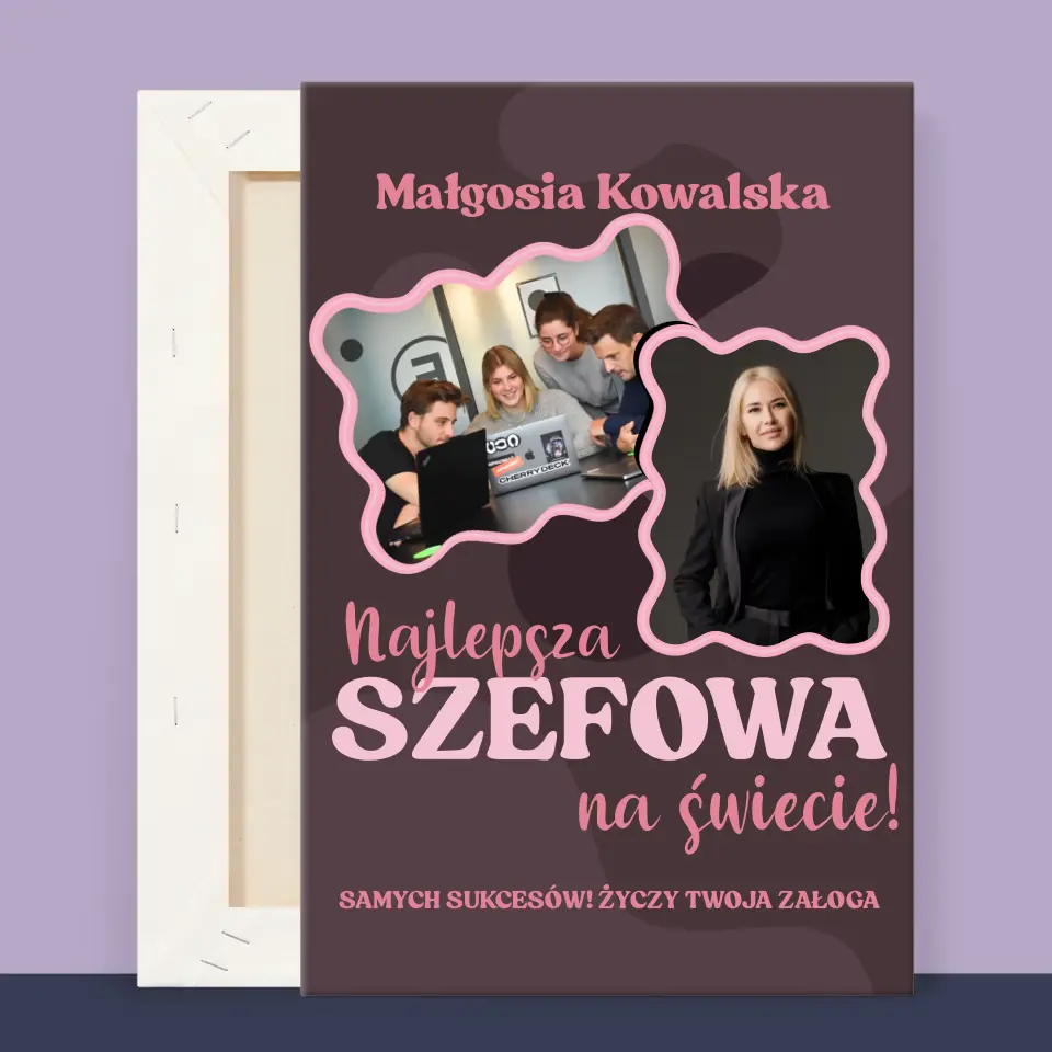 Fotokolaż: Najlepsza Szefowa - Wydruk Obramowany - Image 12