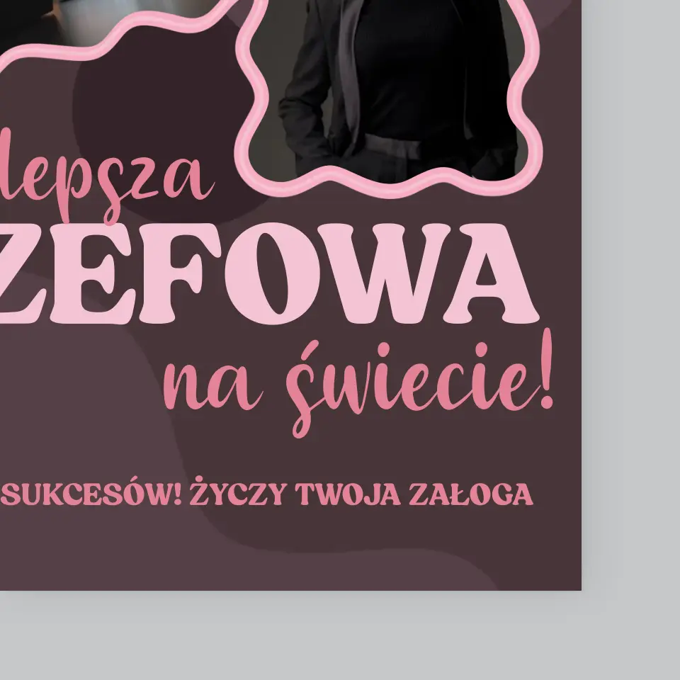 Fotokolaż: Najlepsza Szefowa - Wydruk Obramowany - Image 4