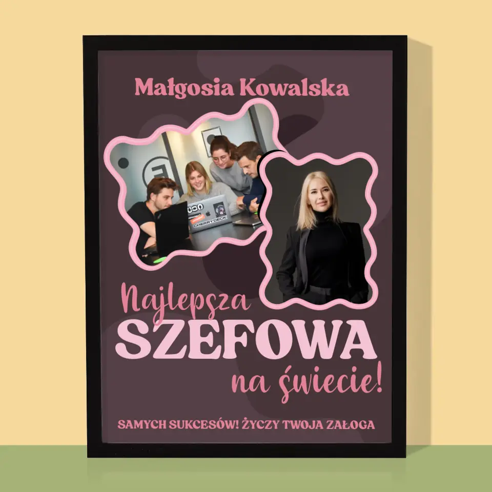Fotokolaż: Najlepsza Szefowa - Wydruk Obramowany - Image 5