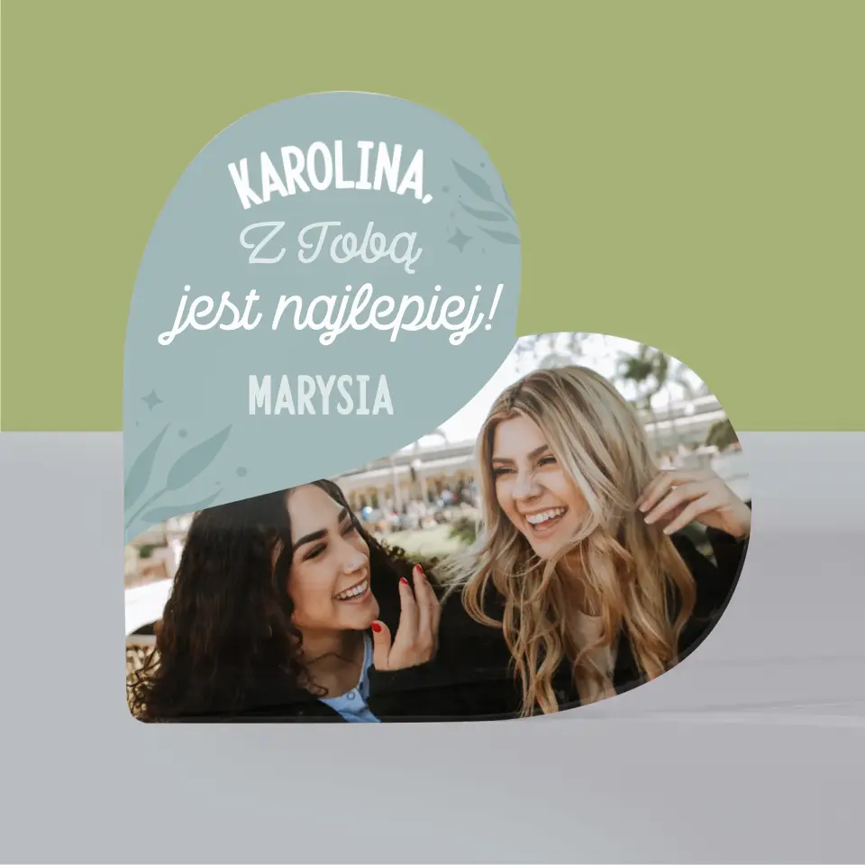 Fotokolaż: Najlepsze Przyjaciółki - Blok Akrylowy Serce - Image 3