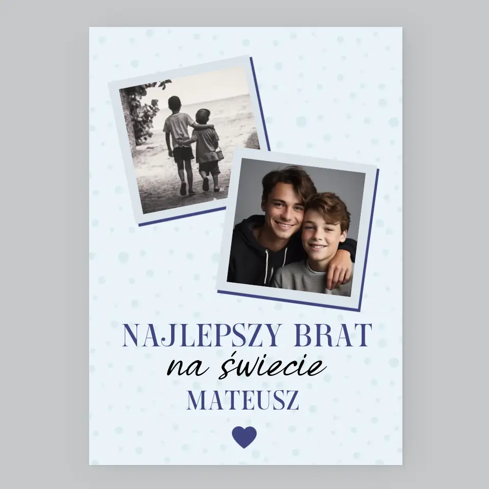 Fotokolaż: Najlepszy Brat Na Świecie - Wydruk Obramowany