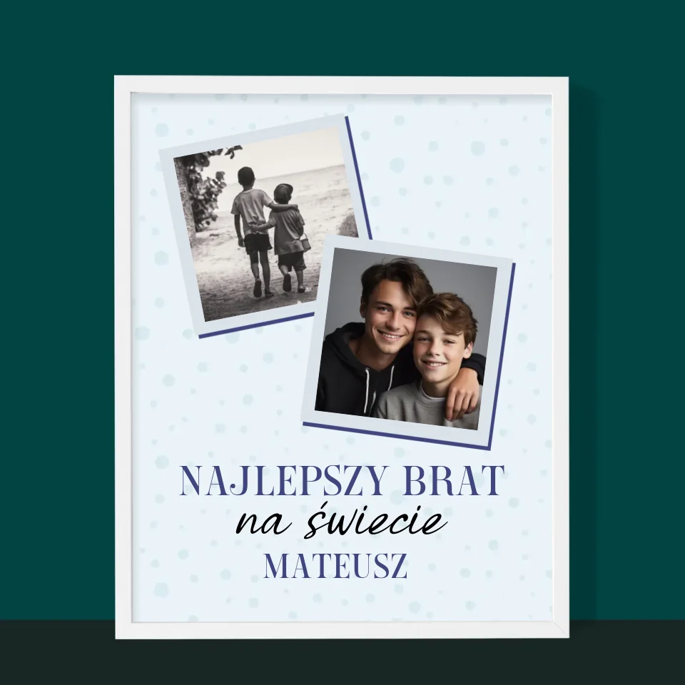 Fotokolaż: Najlepszy Brat Na Świecie - Wydruk Obramowany - Image 10