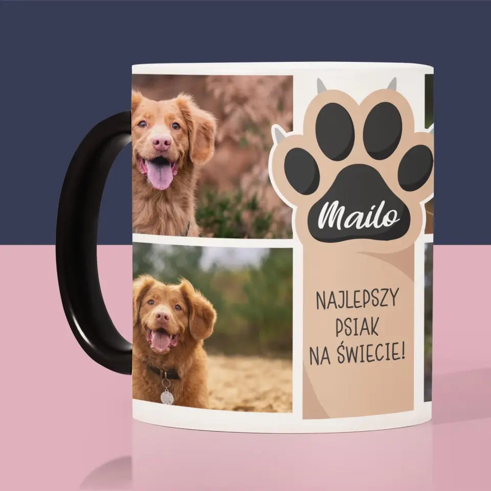 Fotokolaż: Najlepszy Pies - Kubek z Nadrukiem - Image 7