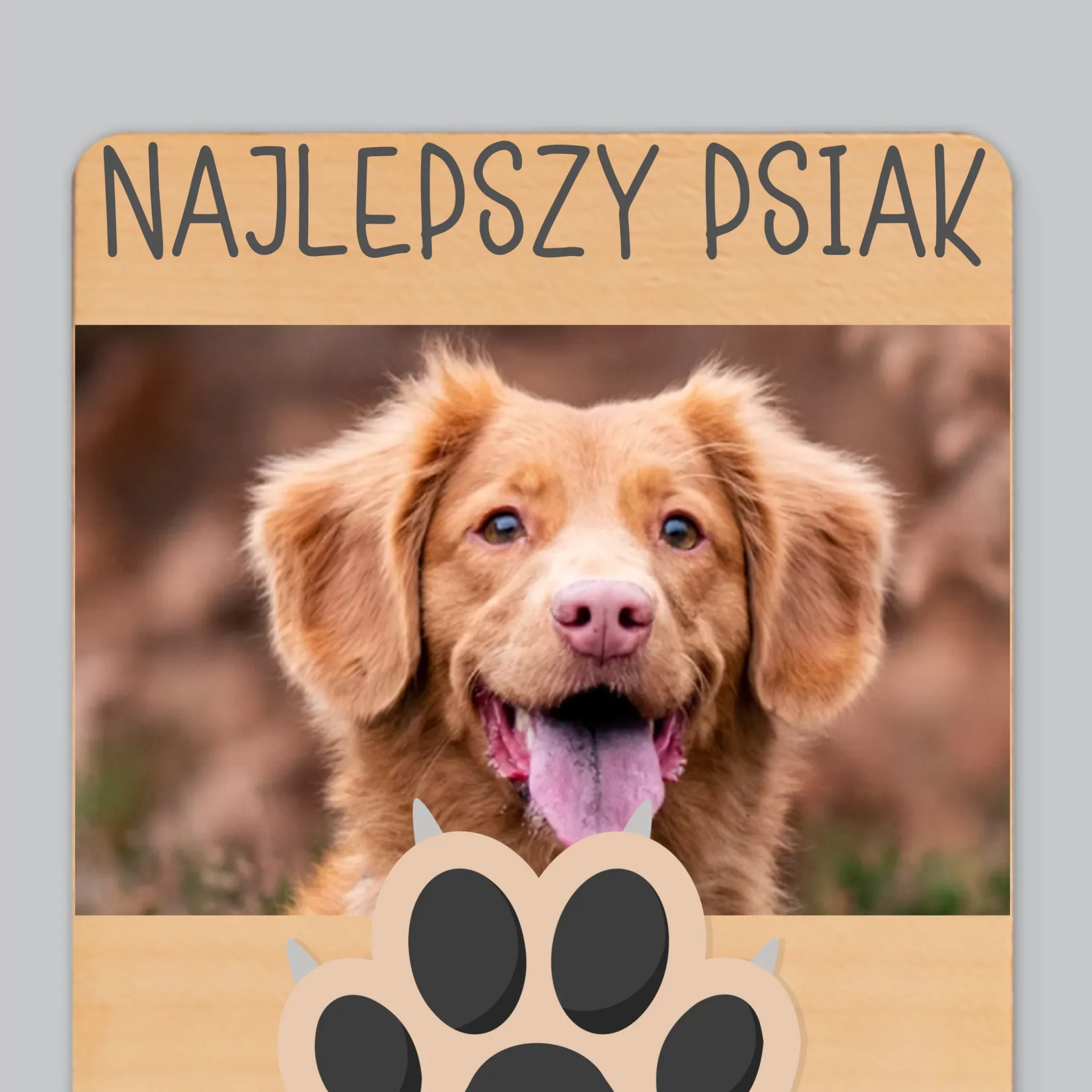 Fotokolaż: Najlepszy Pies - Magnes Drewniany - Image 4