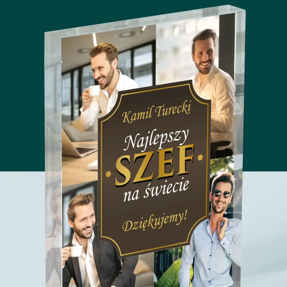 Fotokolaż: Najlepszy Szef Na Świecie - Blok Akrylowy - Image 2