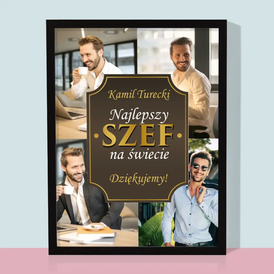 Fotokolaż: Najlepszy Szef Na Świecie - Wydruk Obramowany - Image 5