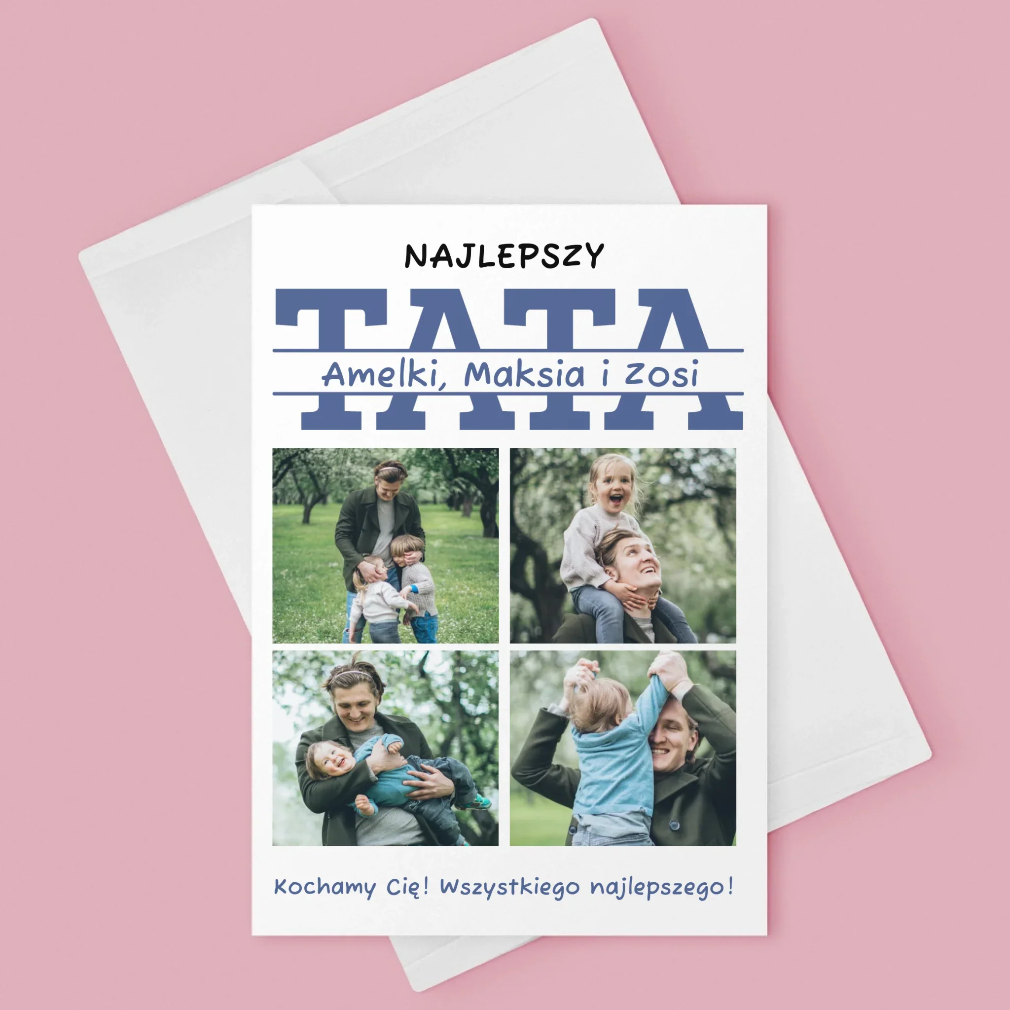 Fotokolaż: Najlepszy Tata Imiona - Kartka z Życzeniami - Image 3