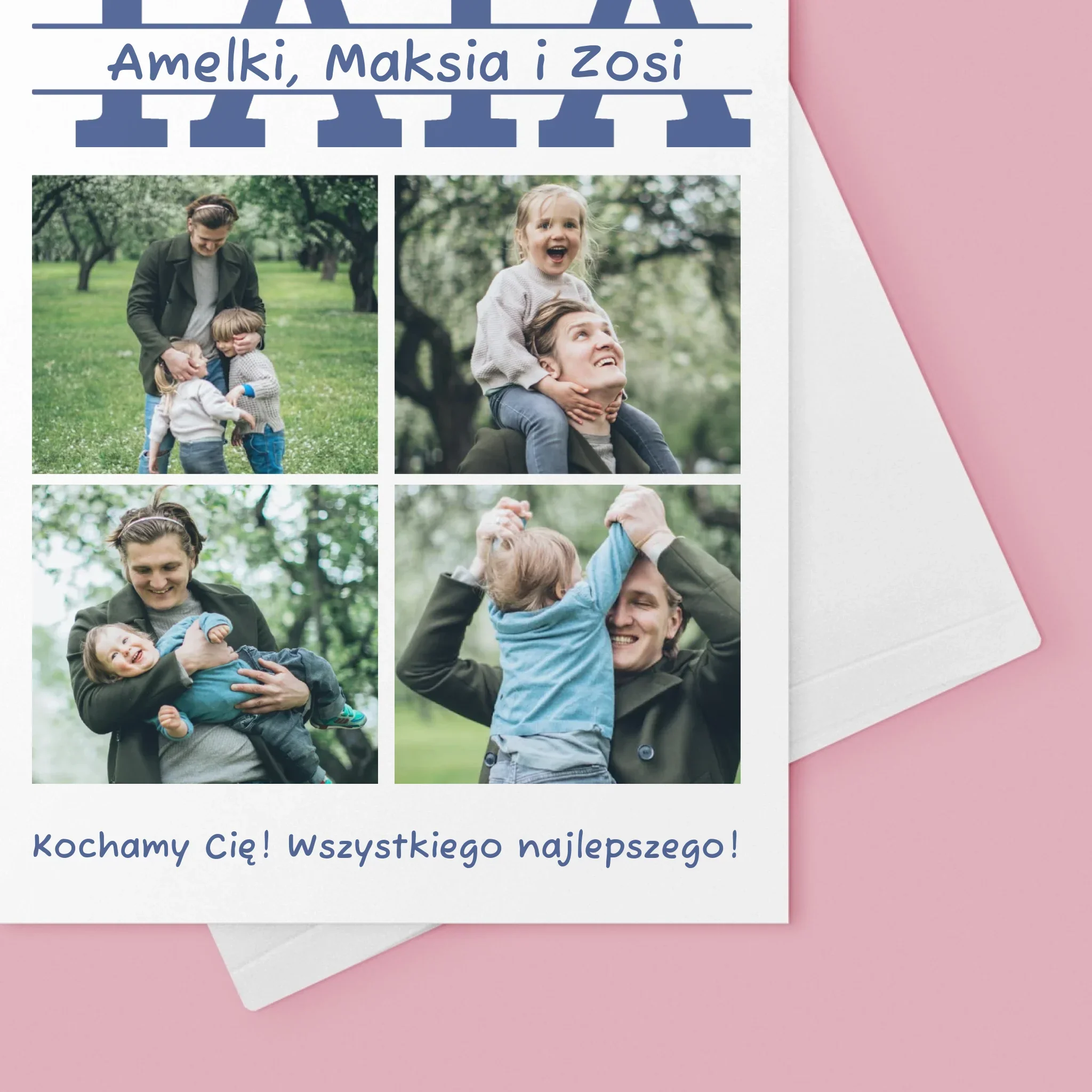 Fotokolaż: Najlepszy Tata Imiona - Kartka z Życzeniami - Image 4