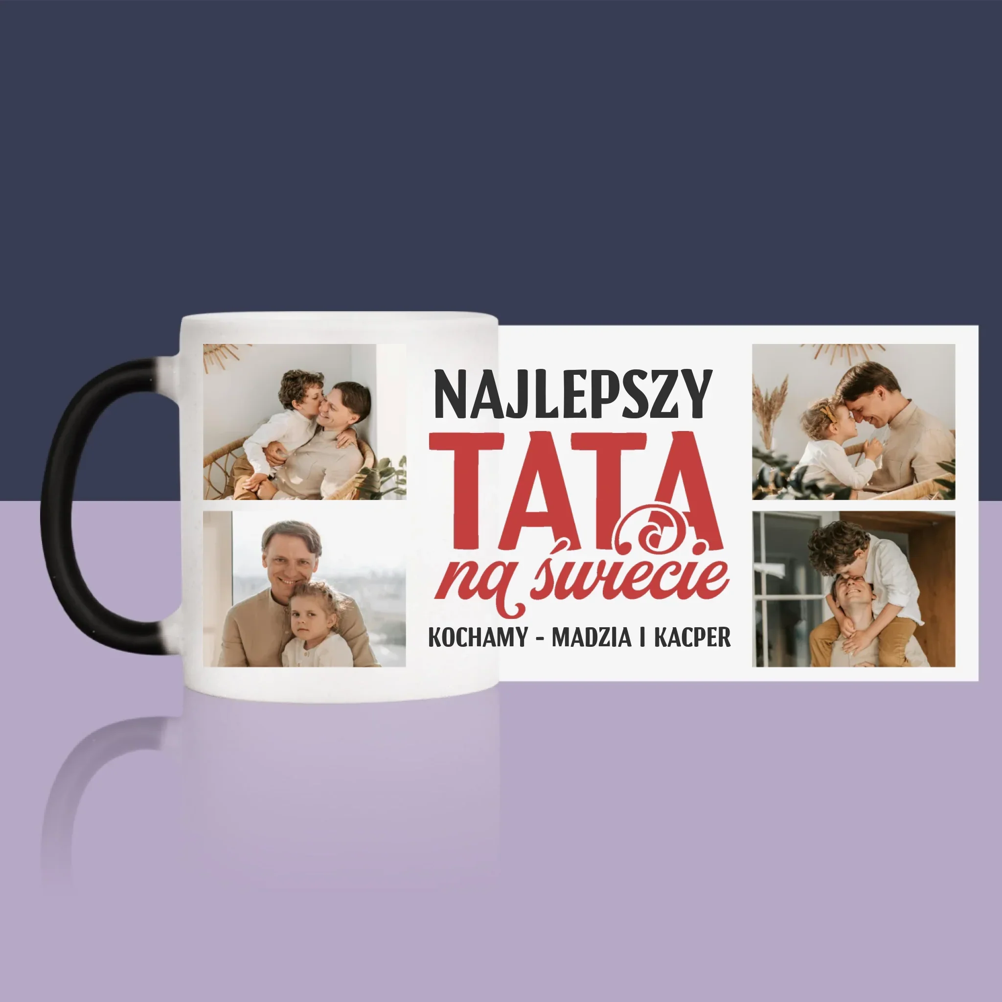 Fotokolaż: Najlepszy Tata Na Całym Świecie - Kubek z Nadrukiem - Image 13