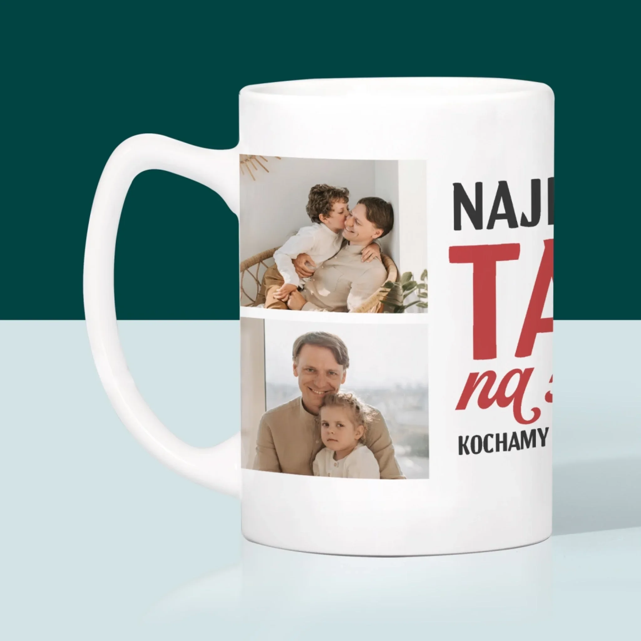 Fotokolaż: Najlepszy Tata Na Całym Świecie - Kubek z Nadrukiem - Image 4
