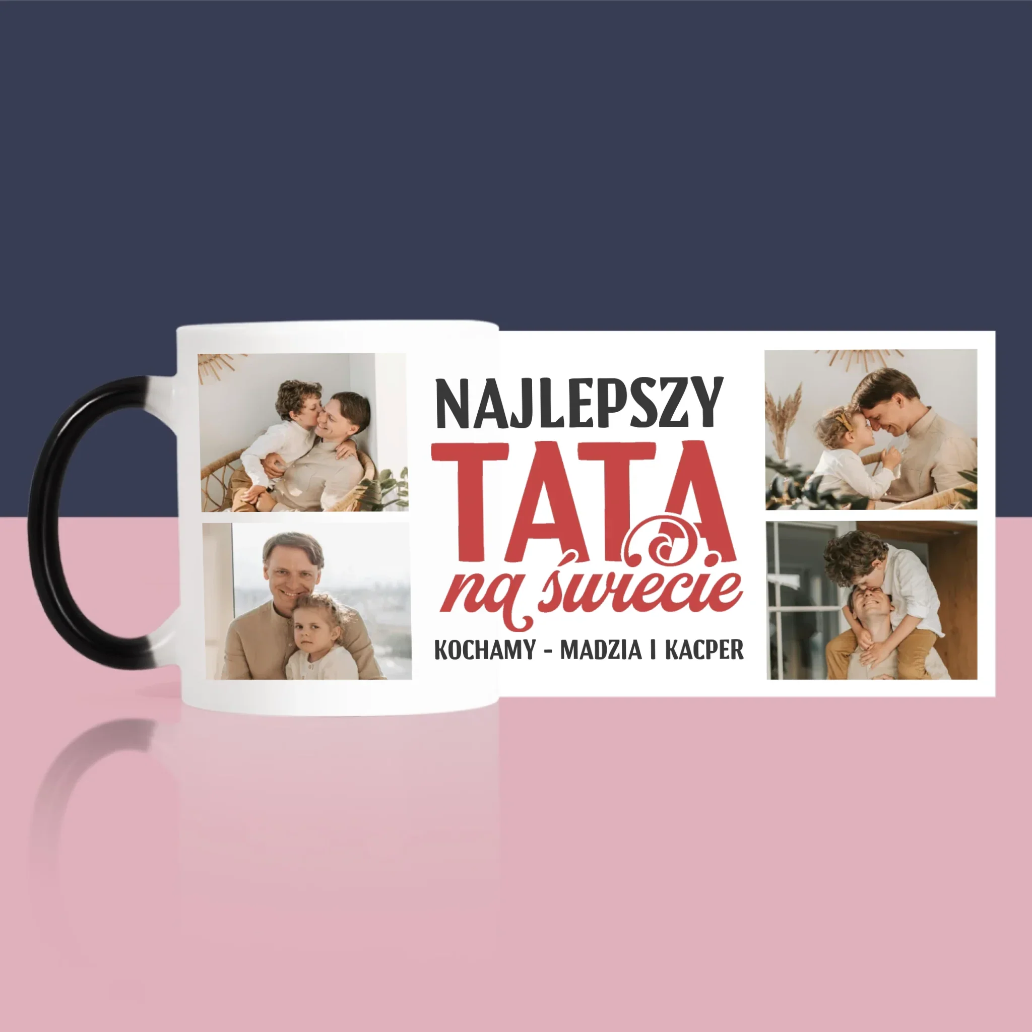 Fotokolaż: Najlepszy Tata Na Całym Świecie - Kubek z Nadrukiem - Image 9