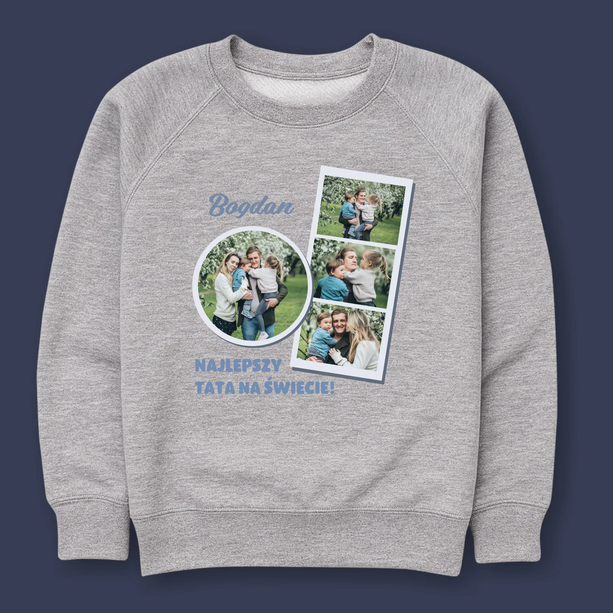 Fotokolaż: Najlepszy Tata Na Świecie - Bluza Męska z Kapturem - Image 10
