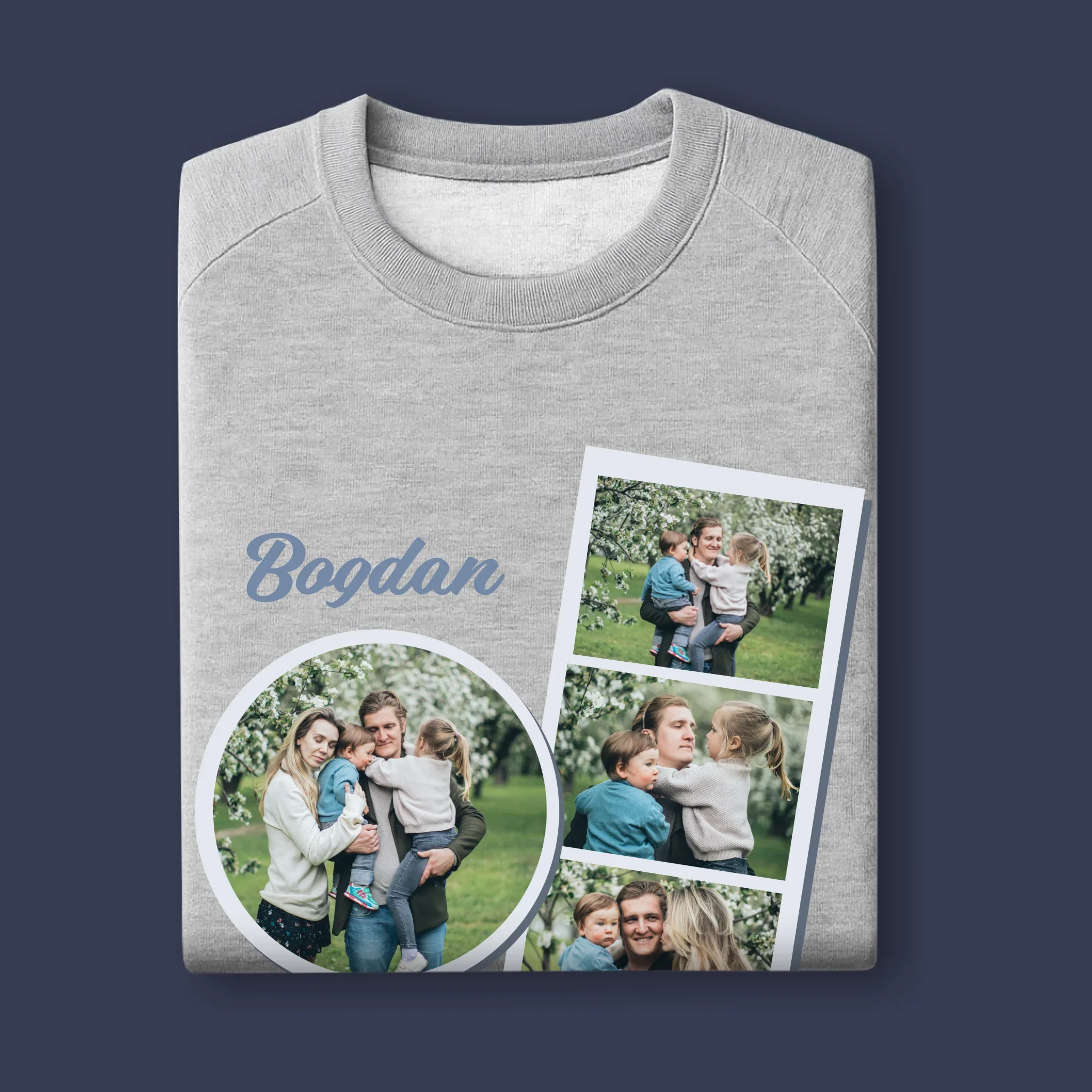 Fotokolaż: Najlepszy Tata Na Świecie - Bluza Męska z Kapturem - Image 11