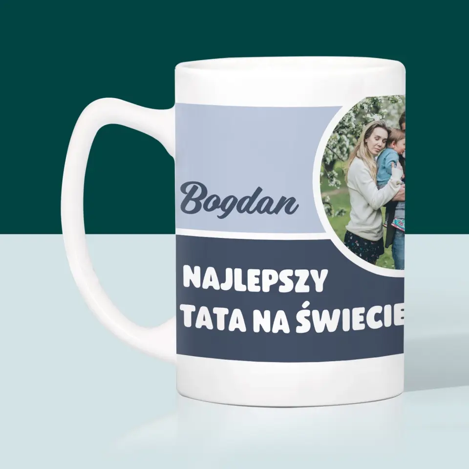 Fotokolaż: Najlepszy Tata Na Świecie - Kubek z Nadrukiem - Image 3