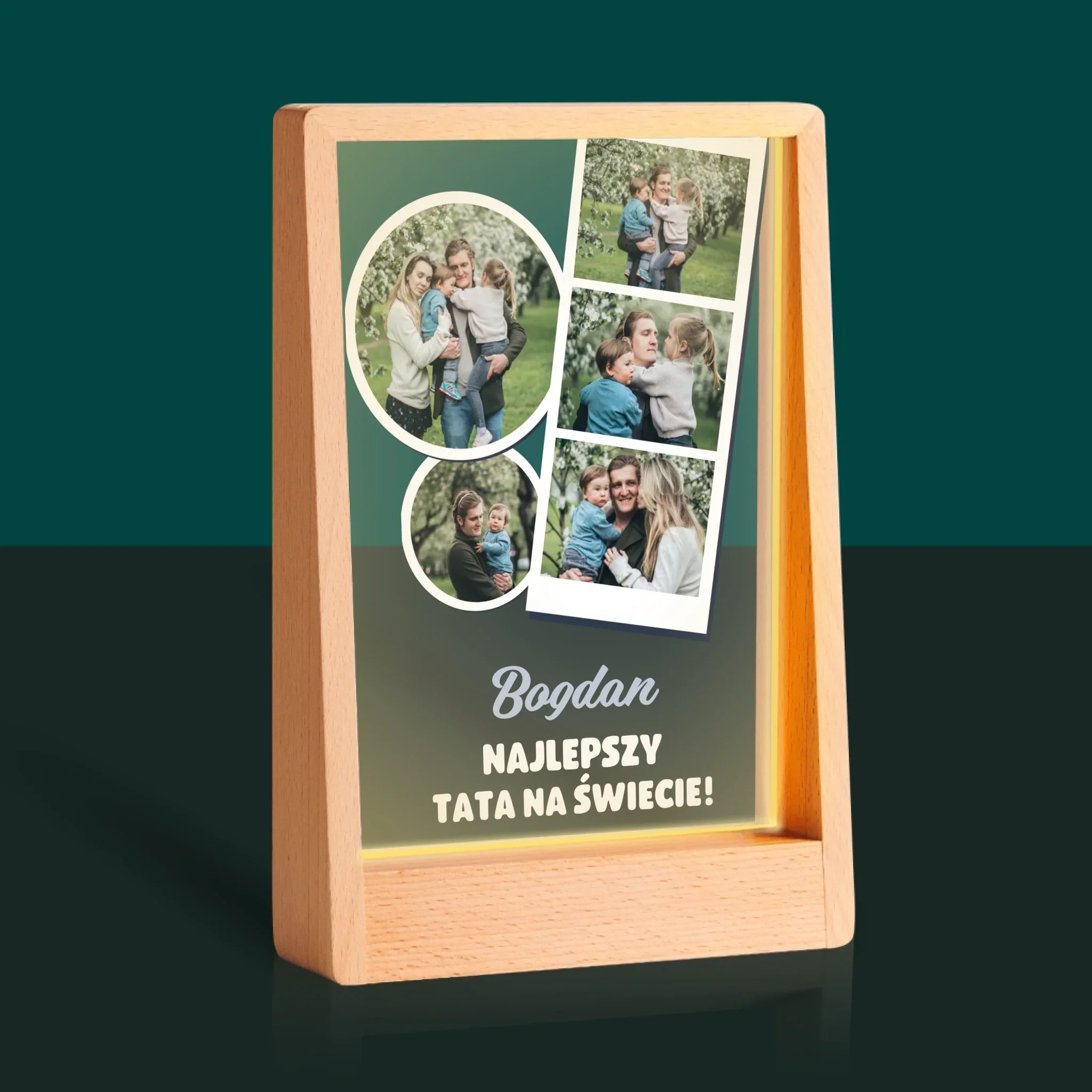 Fotokolaż: Najlepszy Tata Na Świecie - Wydruk Na Szkle Akrylowym - Image 9