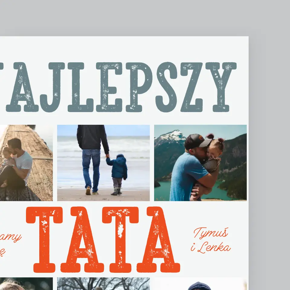 Fotokolaż: Najlepszy Tata Na Świecie - Wydruk Obramowany - Image 3