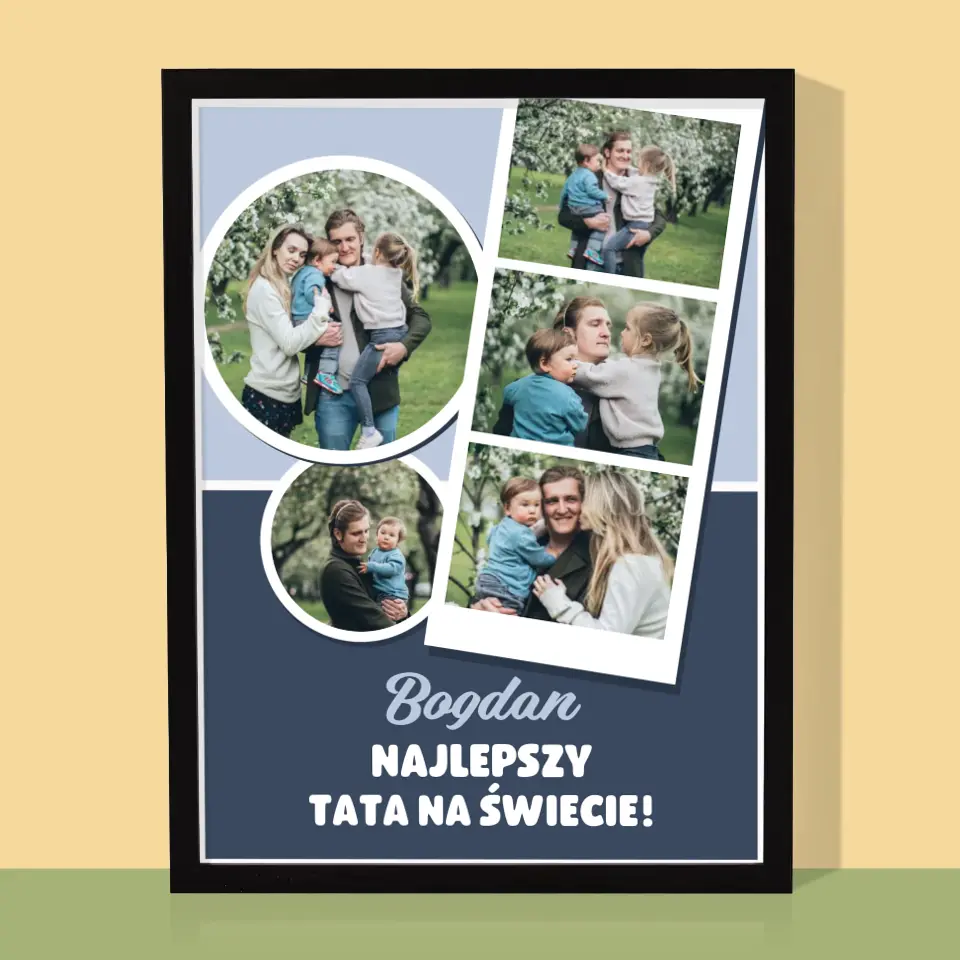 Fotokolaż: Najlepszy Tata Na Świecie - Wydruk Obramowany - Image 5
