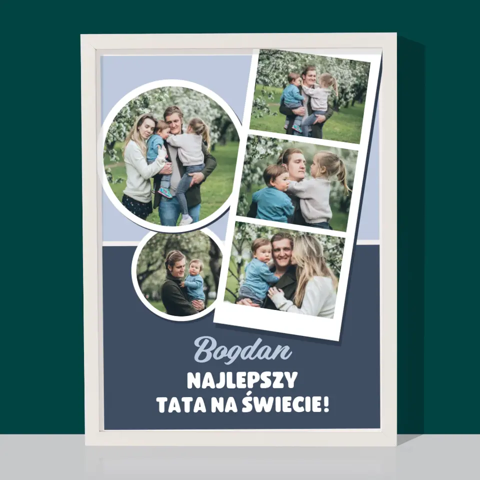 Fotokolaż: Najlepszy Tata Na Świecie - Wydruk Obramowany - Image 8