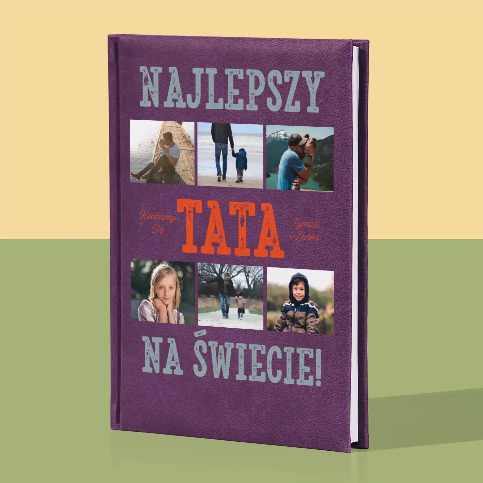 Fotokolaż: Najlepszy Tata Na Świecie Zdjęcia - Notes Książkowy z Nadrukiem - Image 5