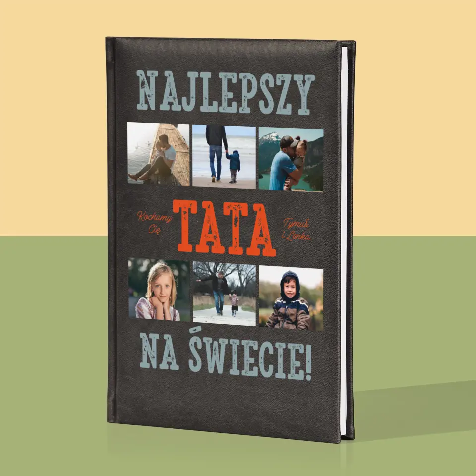 Fotokolaż: Najlepszy Tata Na Świecie Zdjęcia - Notes Książkowy z Nadrukiem - Image 6