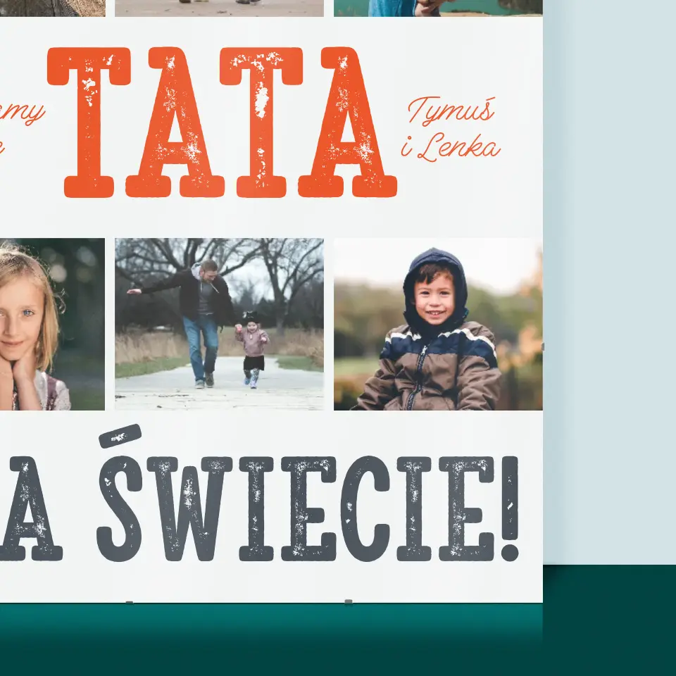 Fotokolaż: Najlepszy Tata Na Świecie Zdjęcia - Personalizowany Plakat - Image 2