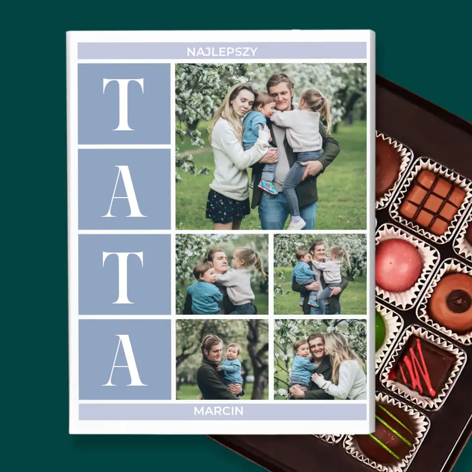 Fotokolaż: Najlepszy Tata - Personalizowane Praliny - Image 2