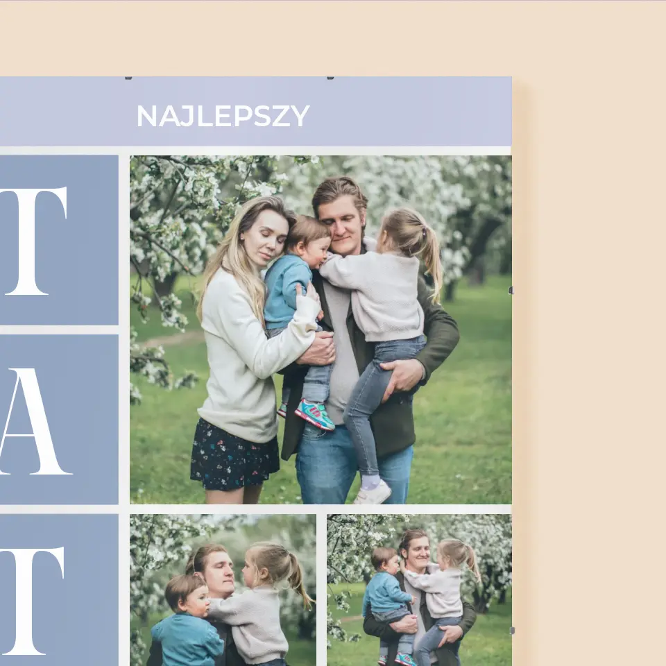 Fotokolaż: Najlepszy Tata - Personalizowany Plakat - Image 3