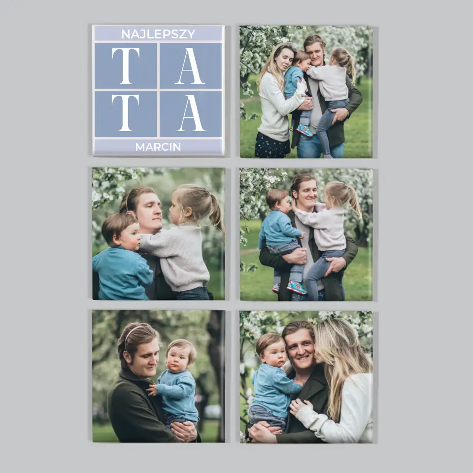 Fotokolaż: Najlepszy Tata - Zestaw Magnesów - Image 6
