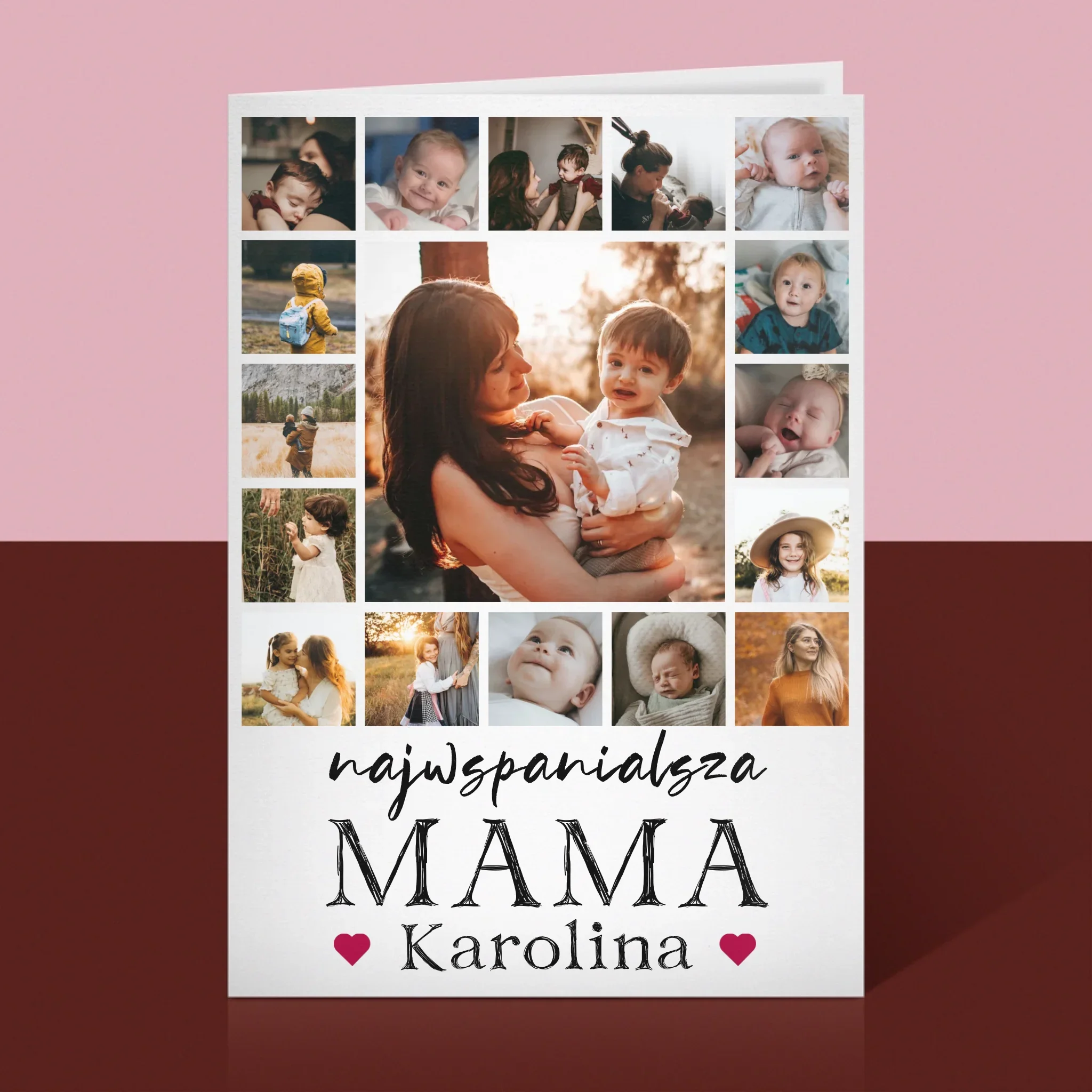 Fotokolaż: Najwspanialsza Mama - Kartka z Życzeniami
