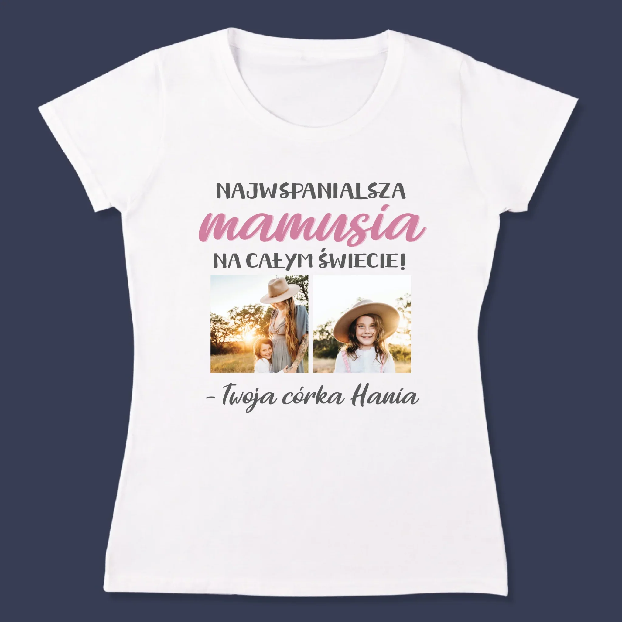Fotokolaż: Najwspanialsza Mamusia - Koszulka Damska z Nadrukiem - Image 3