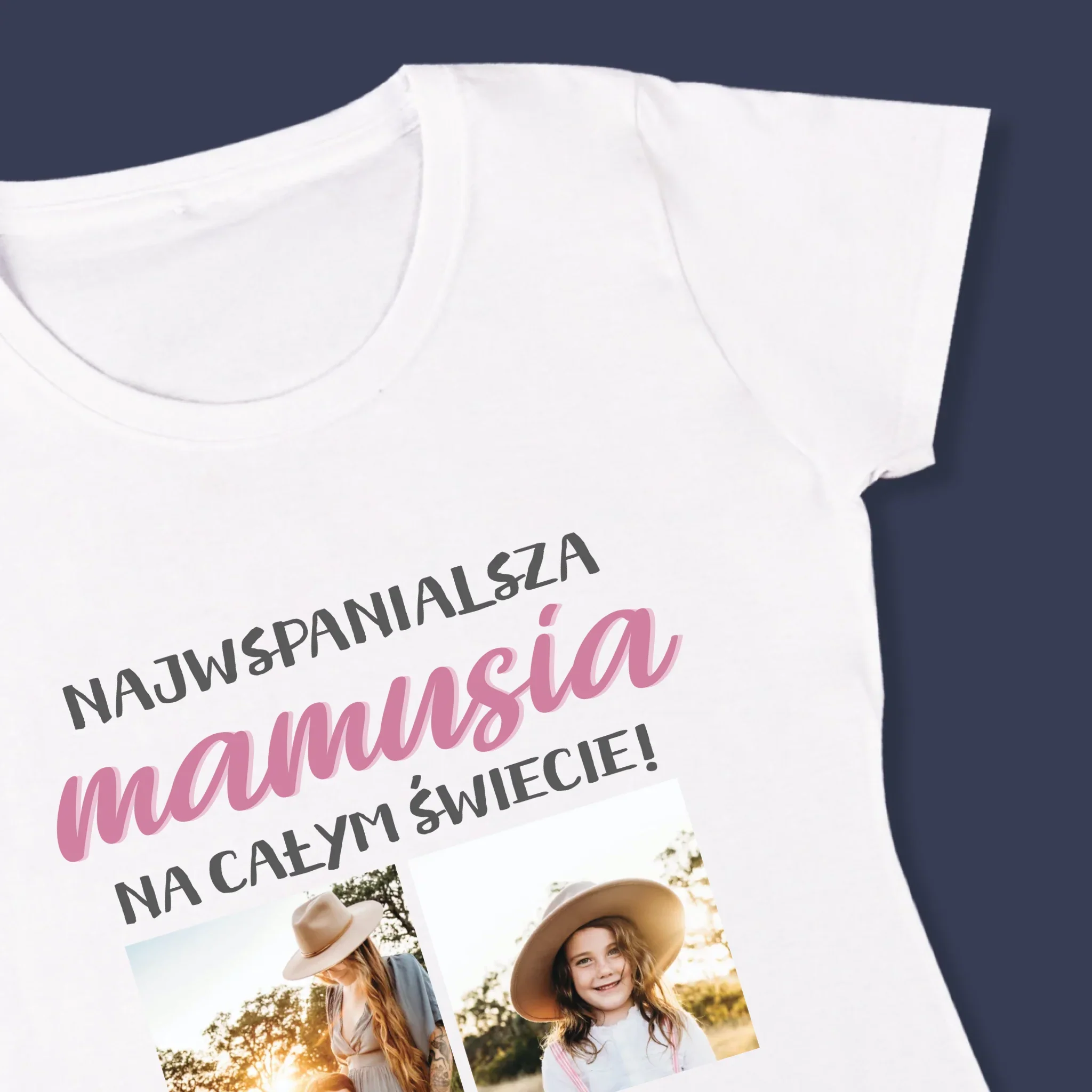 Fotokolaż: Najwspanialsza Mamusia - Koszulka Damska z Nadrukiem - Image 4