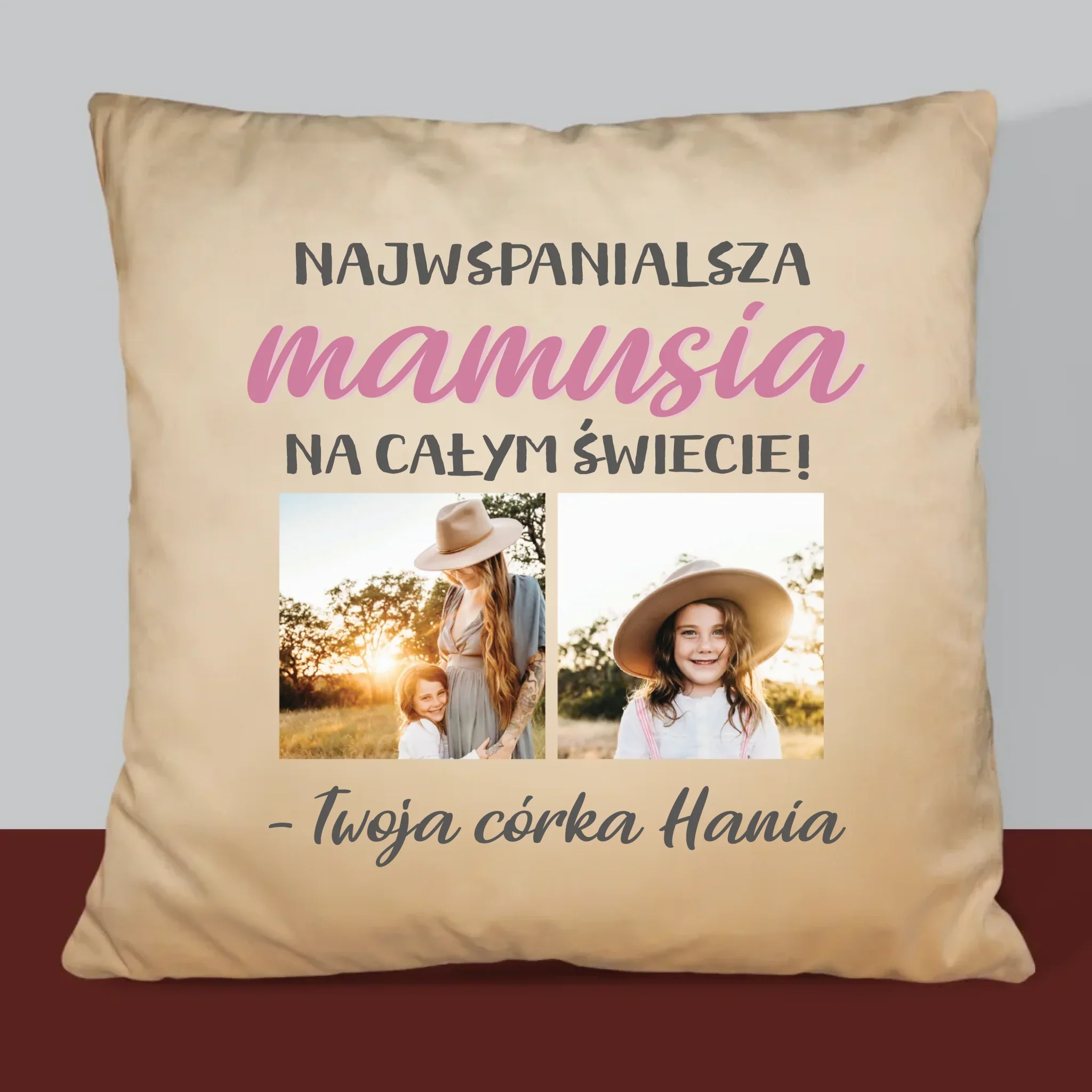 Fotokolaż: Najwspanialsza Mamusia - Poduszka z Nadrukiem - Image 6