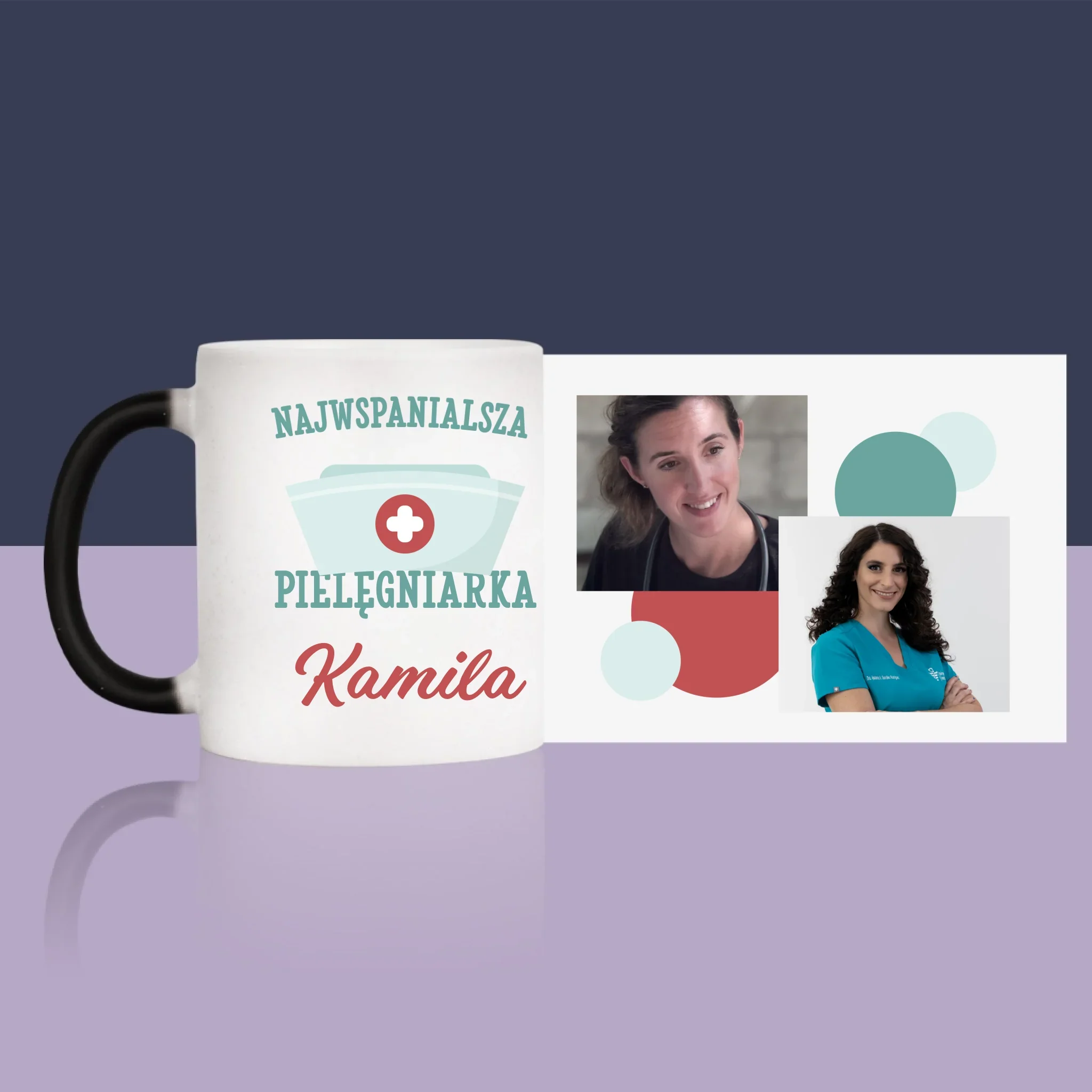 Fotokolaż: Najwspanialsza Pielęgniarka - Kubek z Nadrukiem - Image 14