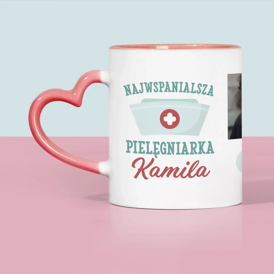 Fotokolaż: Najwspanialsza Pielęgniarka - Kubek z Nadrukiem - Image 5