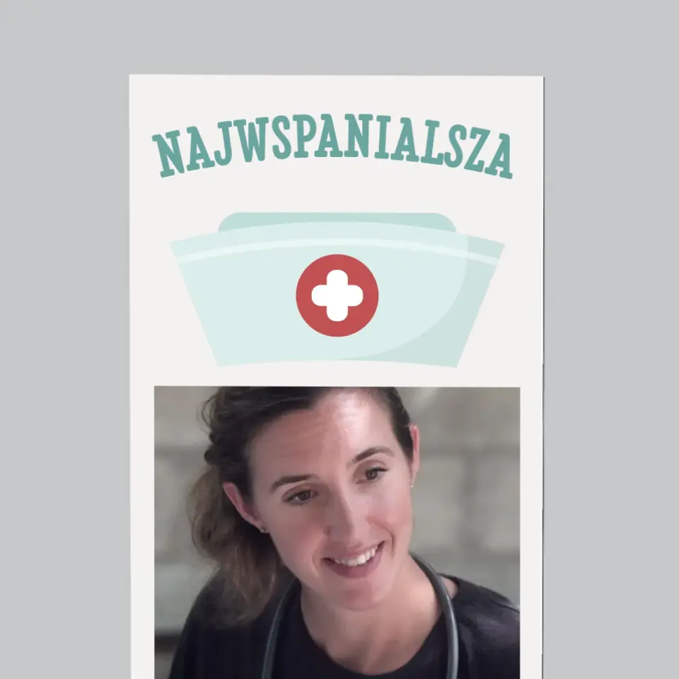 Fotokolaż: Najwspanialsza Pielęgniarka - Magnes - Prostokąt - Image 3