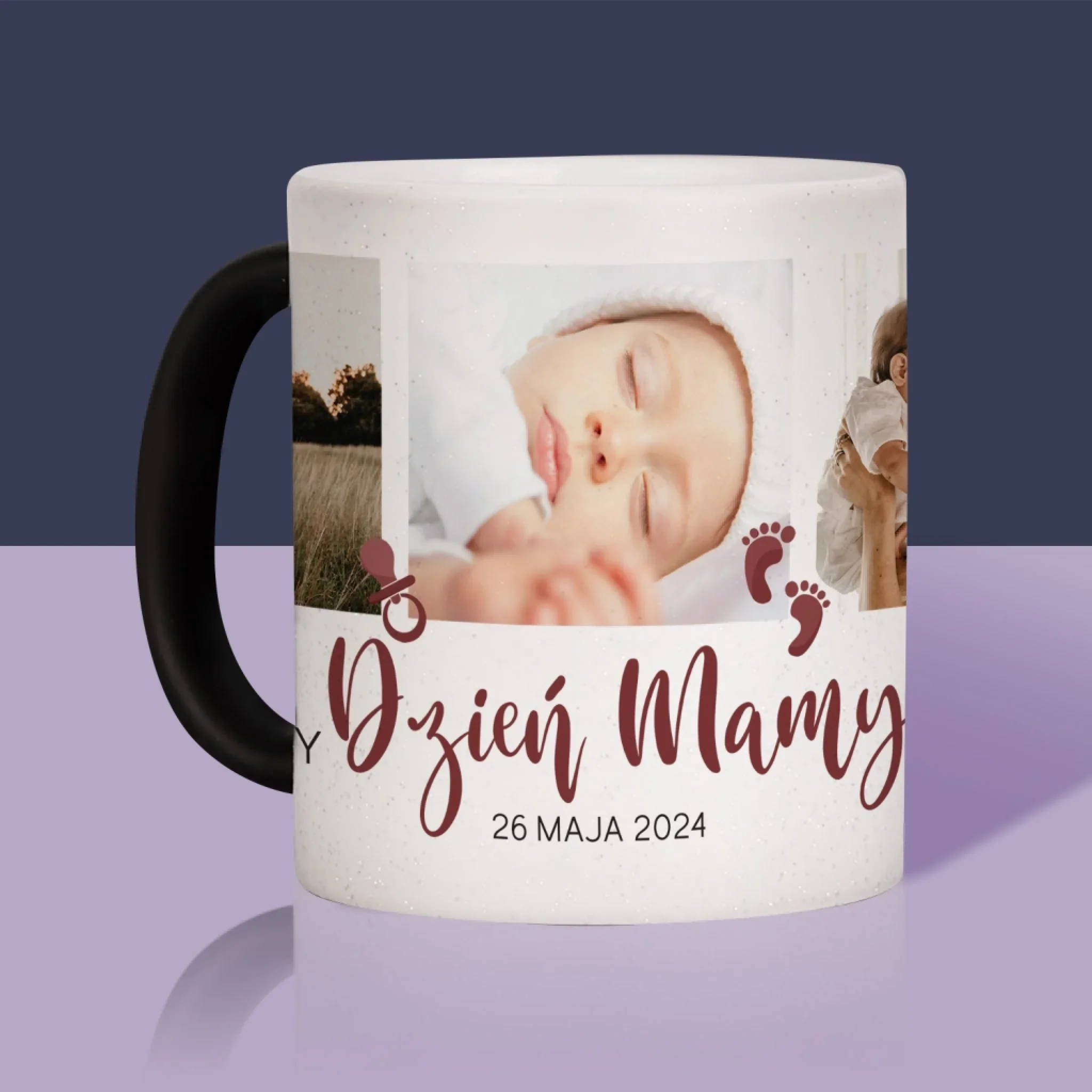 Fotokolaż: Nasz Pierwszy Dzień Mamy - Kubek z Nadrukiem - Image 12