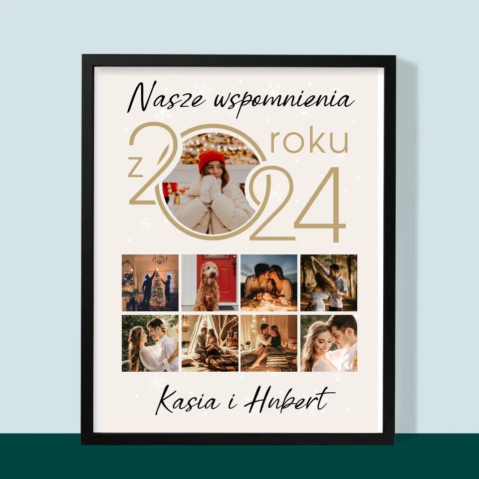 Fotokolaż: Nasze Wspomnienia Z Roku - Wydruk Obramowany - Image 5
