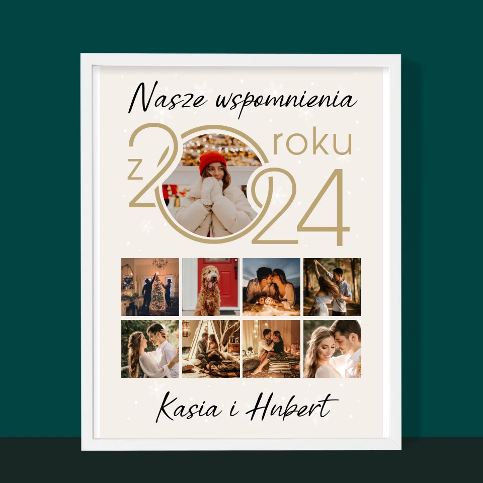 Fotokolaż: Nasze Wspomnienia Z Roku - Wydruk Obramowany - Image 6
