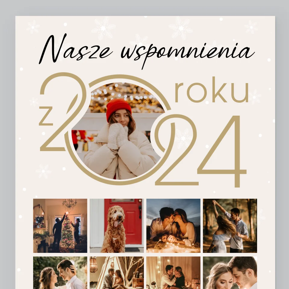 Fotokolaż: Nasze Wspomnienia Z Roku - Wydruk Obramowany - Image 9